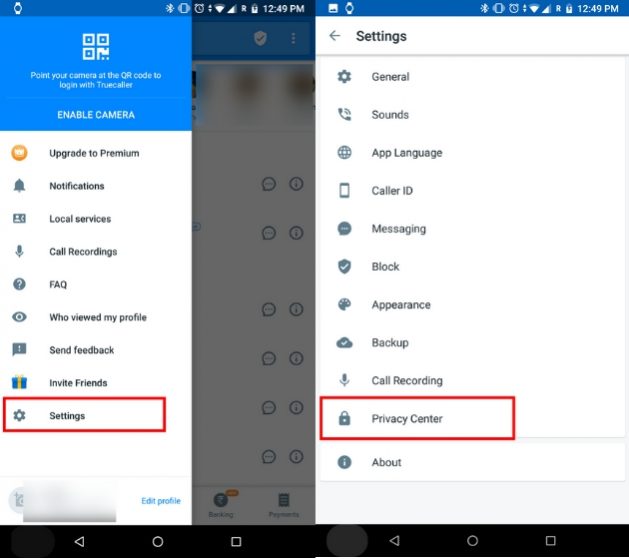 truecaller app remove person from blocked list