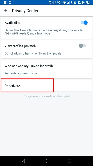 truecaller app delete call