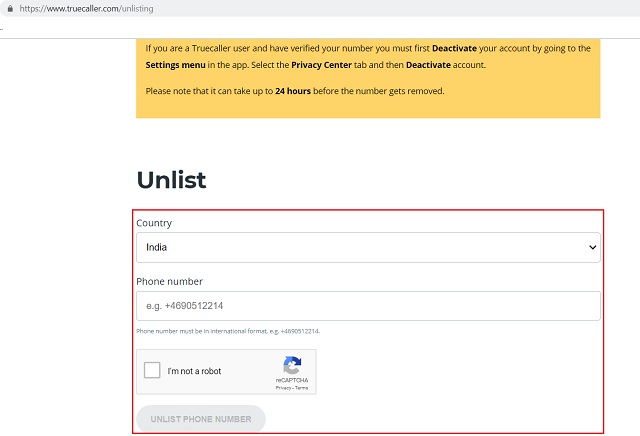 Delete your Truecaller Account 3