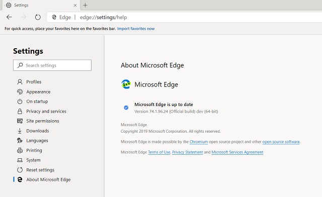 Download Chromium-powered Microsoft Edge 4
