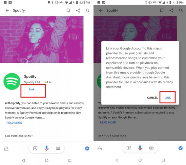 How to Link Spotify with Google Assistant | Beebom