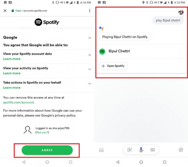 Integrieren Sie Spotify in Google Assistant 3