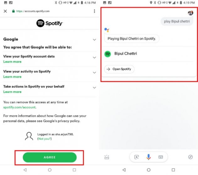 Connect google assistant cheap to spotify