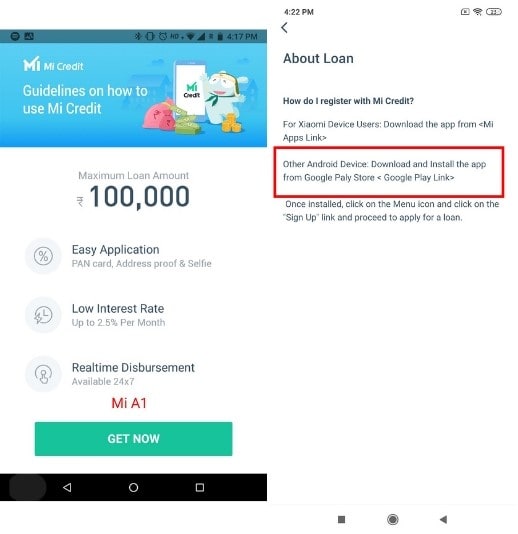 Mi Credit Availability