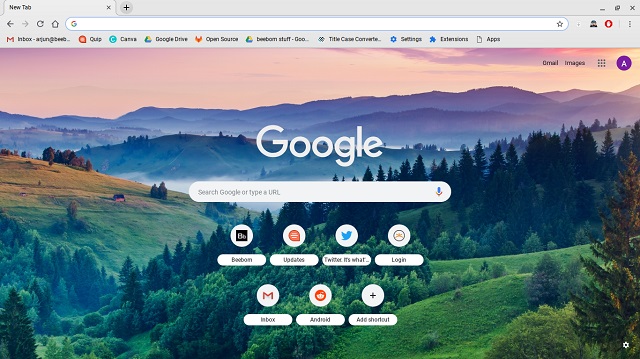 How to change your Google Chrome background