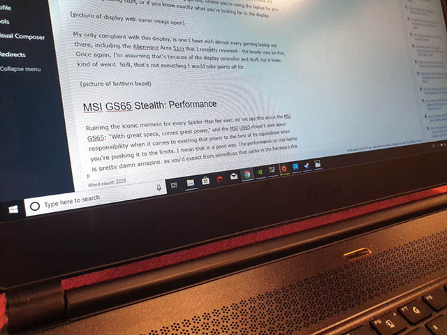 msi gs65 stealth bottom bezel