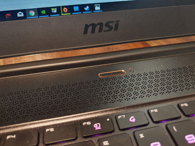 msi gs65 stealth power button