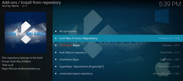 8. Kodi Neu Erleben Repo