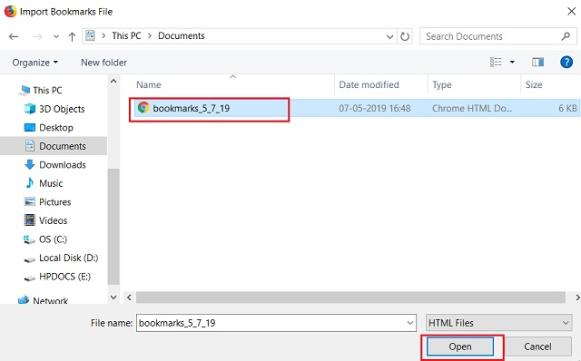 Import Chrome Bookmarks to Firefox 2