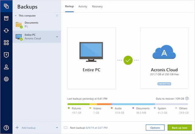 acronis true image computer software backup