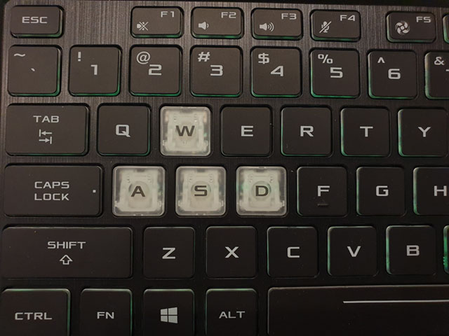 asus fx505dt keyboard wasd keys