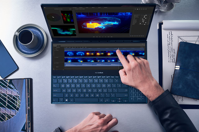 zenbook pro duo screenpad plus image