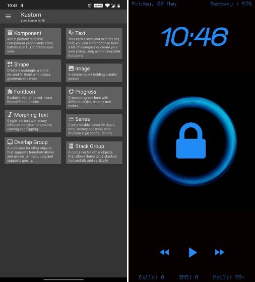 5. KLCK Kustom Lock Screen Maker II