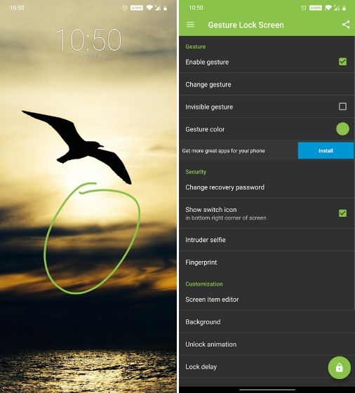 7. Gesture Lock Screen