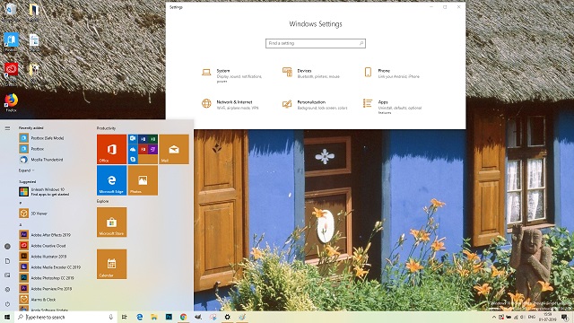 Szép házikó windows 10 téma