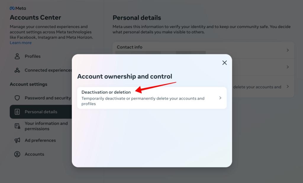 Choose Deactivation or Deletion 