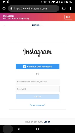 disable instagram account