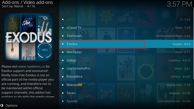 Get Exodus on Kodi 8