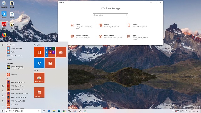 Groot landschapsthema voor Windows 10