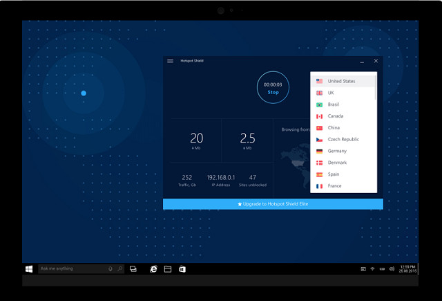 Не работает hotspot shield windows 10