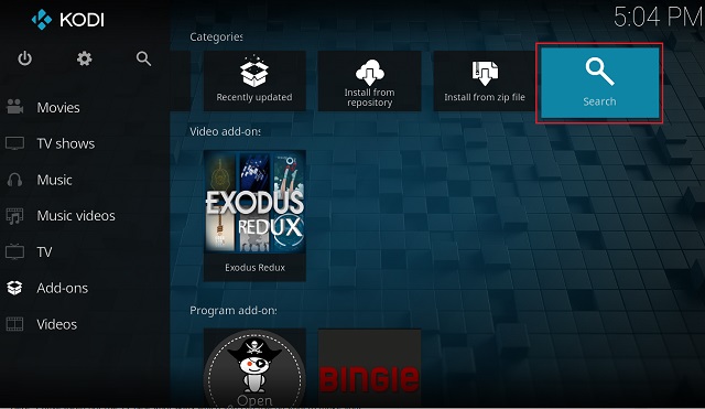 Install Kodi Skin from the Official Repository