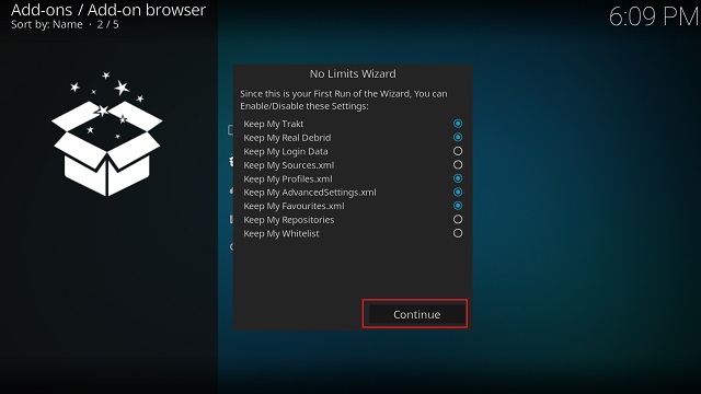 how to use kodi no limits build