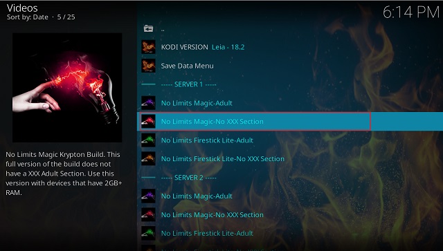 file linked with kodi 17.6 limits build firestick