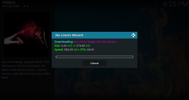 kodi no limits 18.2