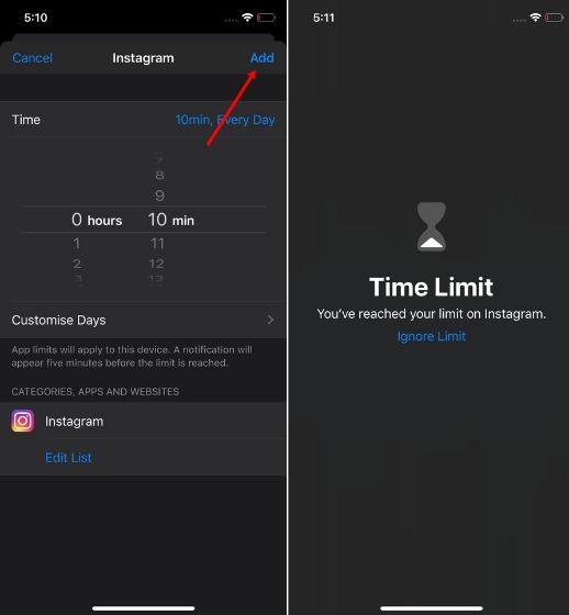 Limit Instagram Usage with Screen Time on iOS Devices (2)