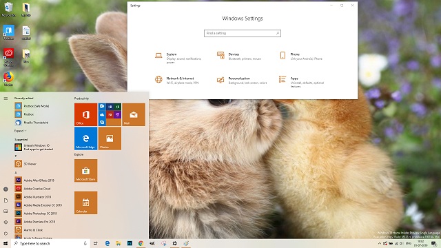 Lieve kuikentjes en konijntjes thema voor Windows 10