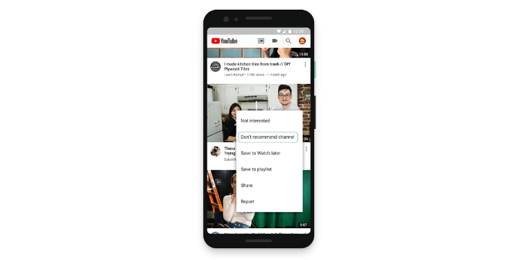 YouTube Hands Over Control of Tweaking Video Recommendations to Users