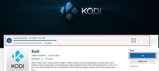 Update Kodi from Microsoft Store