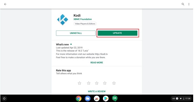 install older version of kodi from play store