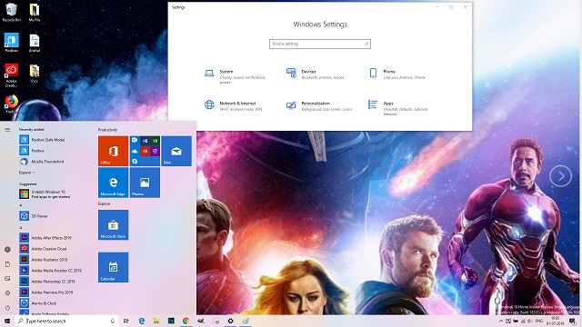 Tema Avengers Endgame de Windows 10