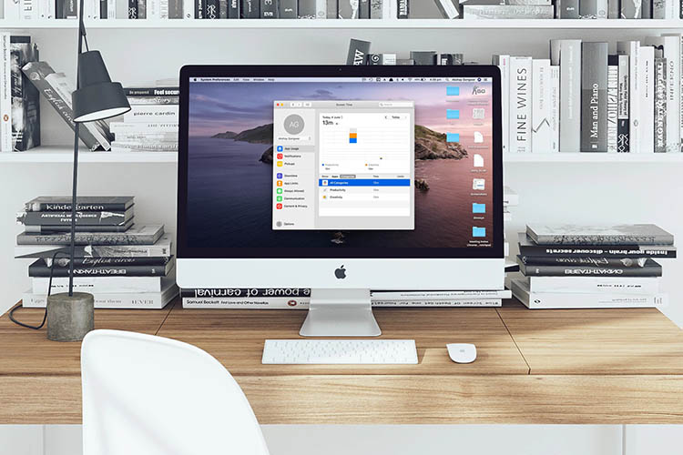 how to put time on home screen mac