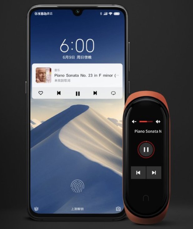 Music control mi band 4 hot sale