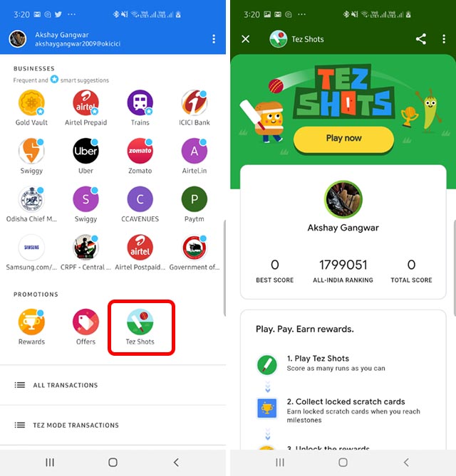 Sekarang Dapatkan Hingga Rs. 2000 Bermain Kriket di Google Pay