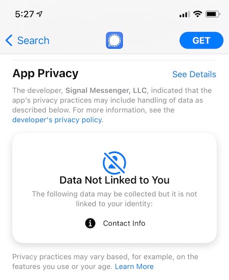 whatsapp alternative app - signal privacy policy
