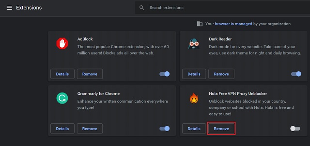 3. Remove Malicious Extensions to Block Google Chrome Pop-ups