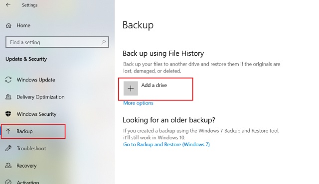 Back Up Important Files Using File History 2