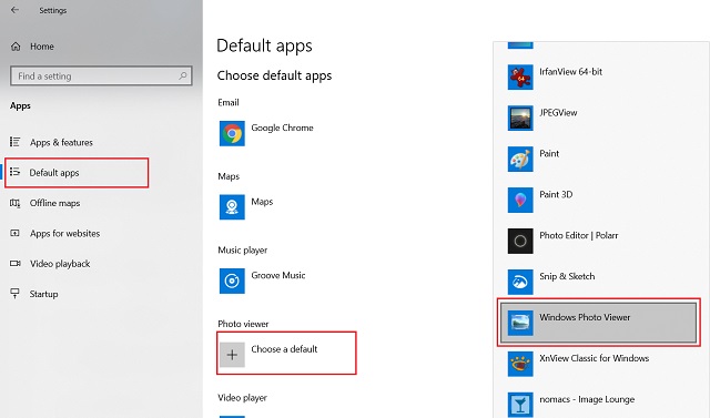 window 10 how to set default app for jpg files to xnview