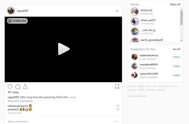 Download Instagram videos by using Chrome extension