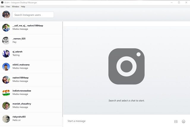 direct message instagram mac app