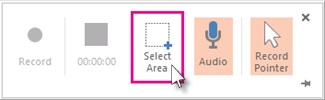 Select area in PowerPoint 