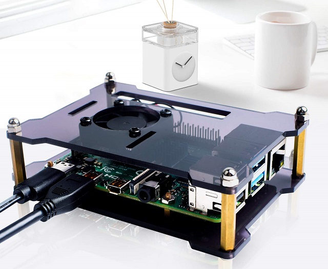 thumbnail image 2 of Miuzei Raspberry Pi 4 Case With Fan Cooling, Power Barbados | Ubuy 2 of 12