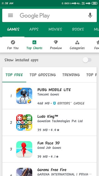 PUBG Mobile Lite Tops Google Play Rankings in India Within 3 Days of Release