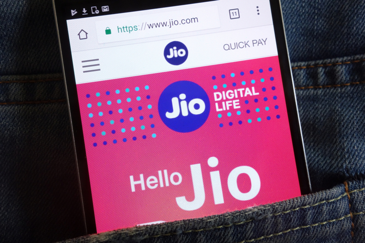 Reliance Jio shutterstock website