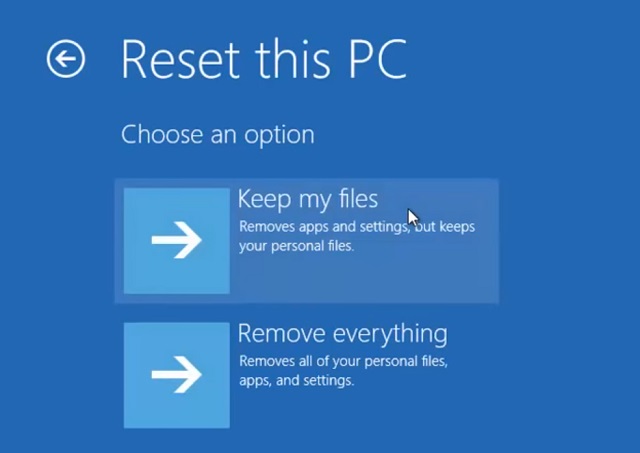 Reset Windows 10 from Advanced Startup 5