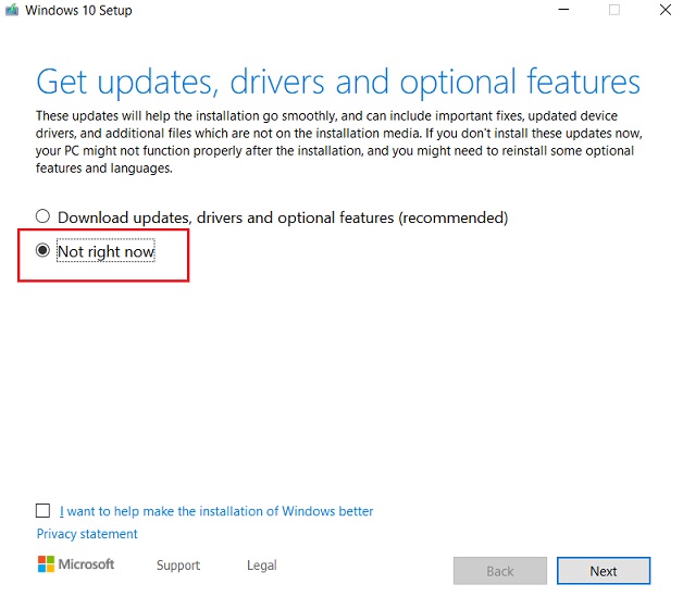 Reset Windows 10 with Windows Installer 4