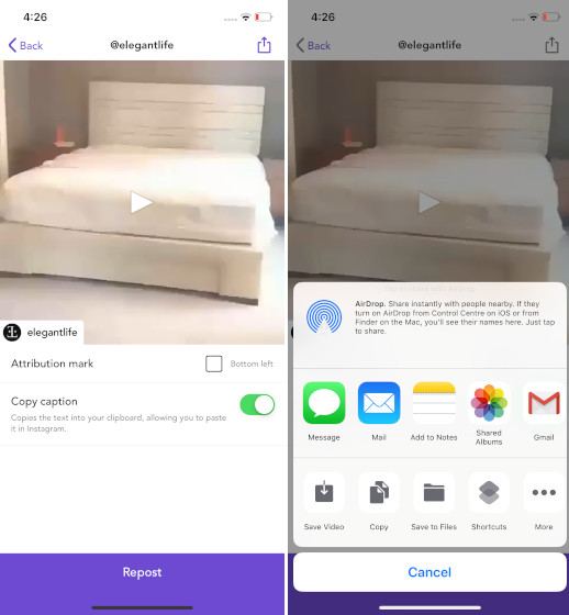 Download Instagram Video to iPhone Camera Roll